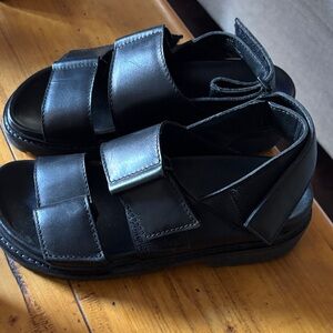 COS Black Men's Leather Sandals 36